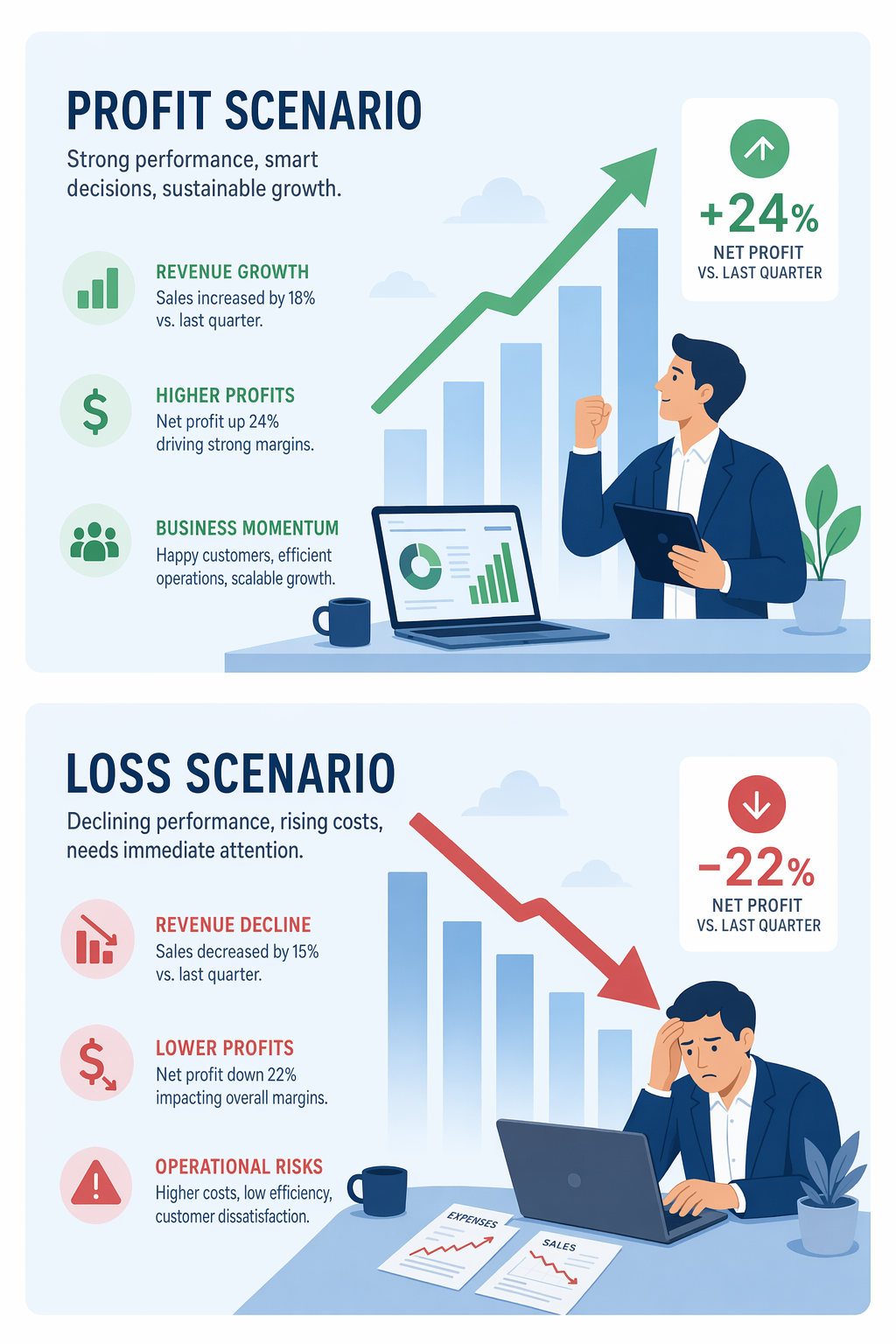 j-credit-profit scenarios illustration