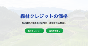 森林クレジットの価格が高い理由｜確認できる3つの物差しを解説